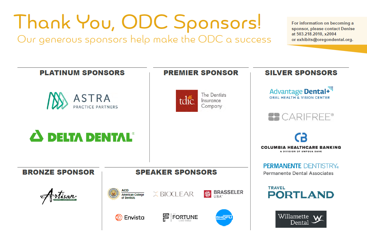 2025 ODC Sponsors